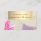 Carte De Visite Lotus Yoga Bokeh Gold professionnel (Dos)
