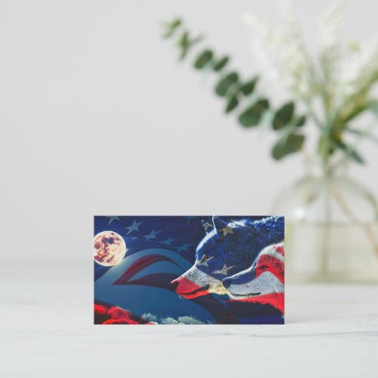 Carte De Visite Loup (Debout devant)