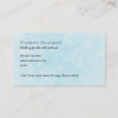 Carte De Visite Loup d'aquarelle violet dans une couronne de style (Dos)