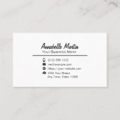 Carte De Visite Loup d'art pop coloré (Dos)