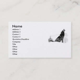Carte De Visite Loup de bois de construction d'Alaska