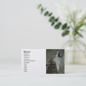 Carte De Visite Loup de bois de construction sauvage hurlant (Debout devant)