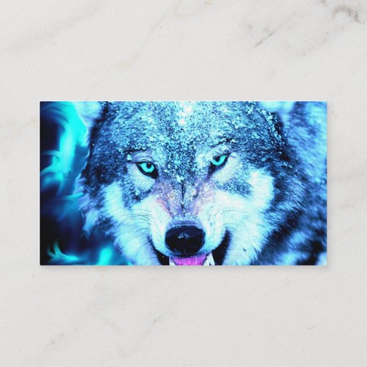 Carte De Visite Loup effrayant (Dos)