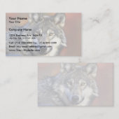 Carte De Visite Loup gris (Devant / Derrière)