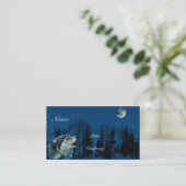 Carte De Visite Loup gris (Debout devant)