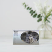 Carte De Visite Loup gris (Debout devant)