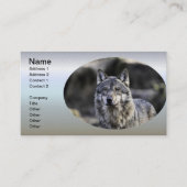 Carte De Visite Loup gris (Devant)