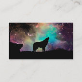 Carte De Visite Loup hurlant dans l'univers (Dos)