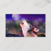 Carte De Visite Loup la nuit (Dos)