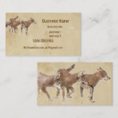 Carte De Visite Loup mignon, Loup, Cubs, Pups, Nature (Devant / Derrière)