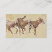 Carte De Visite Loup mignon, Loup, Cubs, Pups, Nature (Dos)