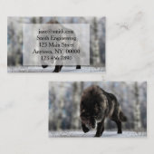 Carte De Visite Loup noir en colère (Devant / Derrière)