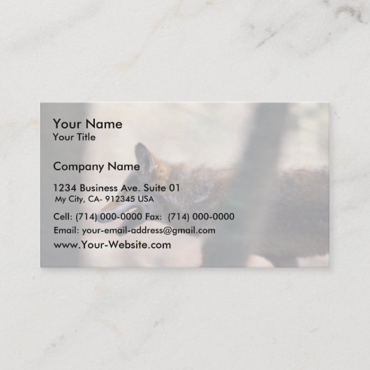 Carte De Visite Loup rouge (Devant)