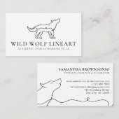 Carte De Visite Loup sauvage d'animaux blancs (Devant / Derrière)