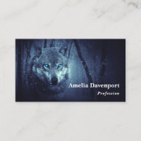 Loup sauvage magique aux yeux bleus Extraordinaire