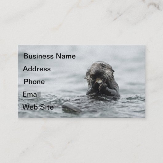 Carte De Visite Loupe de mer adorable (Devant)