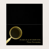 Carte De Visite Loupe d'or - investigateur privé (Extérieur déplié)