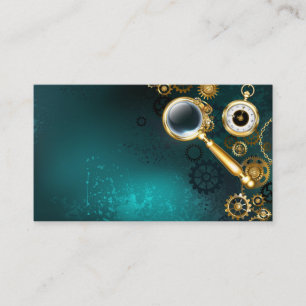 Carte De Visite Loupe en style Steampunk