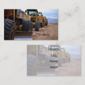 Carte de visite lourd d'équipement (Devant / Derrière)