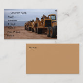 Carte de visite lourd d'équipement (Devant / Derrière)