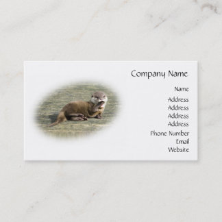 Carte De Visite Loutre mignonne de bébé baîllant