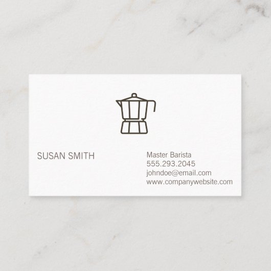 Carte De Visite Louveur de café (Dos)