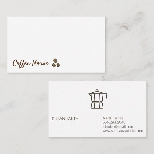 Carte De Visite Louveur de café (Devant / Derrière)