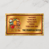 Carte De Visite Love Fall Personnaliser d'automne Texte et couleur (Devant)