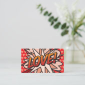 Carte De Visite LOVE Fun Modern Cool Comédie Livre (Debout devant)