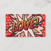 Carte De Visite LOVE Fun Modern Cool Comédie Livre (Devant)