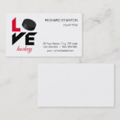 Carte De Visite Love hockey (Devant / Derrière)