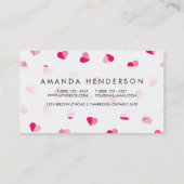 Carte De Visite Love mignon Motif de coeur rose (Dos)