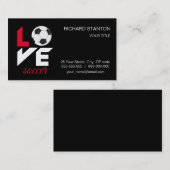 Carte De Visite Love soccer (Devant / Derrière)