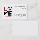Carte De Visite Love soccer (Devant / Derrière)