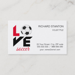 Carte De Visite Love soccer