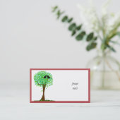 Carte De Visite Lovebirds in Tree of Hearts - Amour d'été (Debout devant)