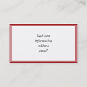 Carte De Visite Lovebirds in Tree of Hearts - Amour d'été (Dos)