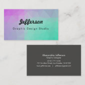 Carte De Visite LoveGeo Design géométrique Abstrait - Flower Lake (Devant / Derrière)