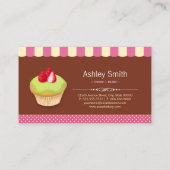 Carte De Visite Lovely Custom Cupcakes - Sweet Bakery Shop (Dos)