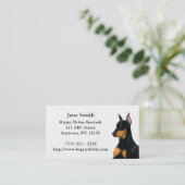Carte de visite loyal de chien de Pinscher de (Debout devant)