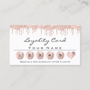 Carte De Visite Loyaliauté 6 Esthétique MAKEUP Rose Lash de coeur