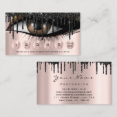 Carte De Visite Loyalité 6 Coiffeur de maquillage Eyelash Extensio (Devant / Derrière)