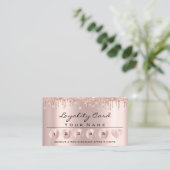 Carte De Visite Loyalité 6 Esthétique professionnelle Coeur Rose (Debout devant)