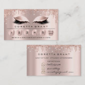 Carte De Visite Loyalité 6 Maquillage Esthétique Eyelash Rose Soci (Devant / Derrière)
