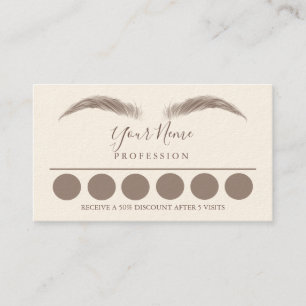 Carte De Visite Loyalité 6 Maquillage Eyebrow Eyes Lashes Busines