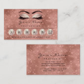 Carte De Visite Loyalité 6 Maquillage Eyebrow Eyes Lashes Rose Éti (Devant / Derrière)