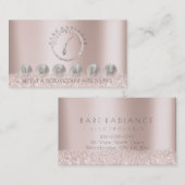 Carte De Visite Loyalité 6 sourcils Roses Parties scintillant d'en (Devant / Derrière)