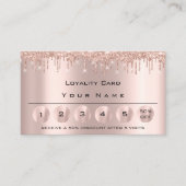 Carte De Visite Loyaliy 6 maquillage Esthetician Eyelash Rose Driv (Devant)