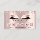 Carte De Visite Loyaliy 6 maquillage Esthetician Eyelash Rose Driv (Devant)