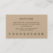 Carte de visite Loyalty 10 Nails Lashes (Dos)
